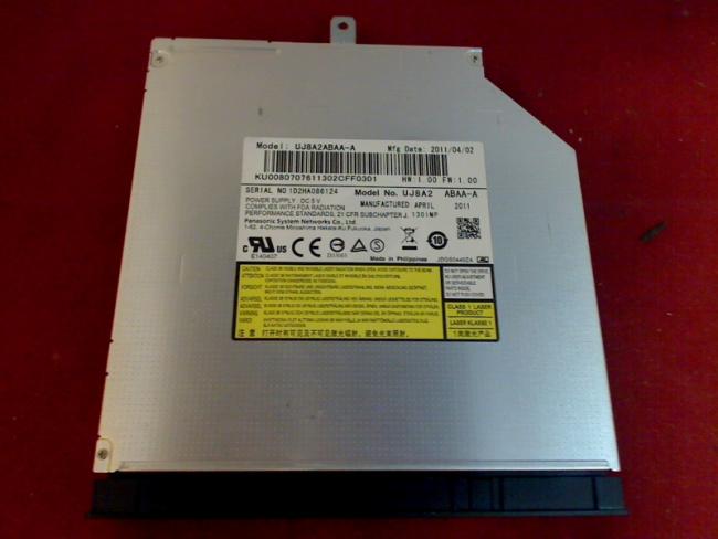 DVD Burner UJ8A2ABAA-A & Bezel & Fixing Packard Bell Easynote TX69HR-185GE