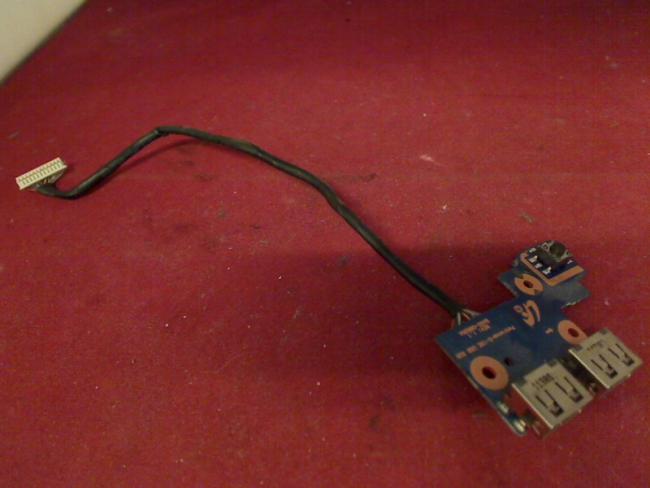 USB 2-Fach Port socket Board circuit board & Cables Samsung 305V NP305V5A