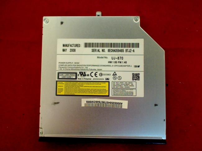 DVD Burner Multi UJ-870 IDE with Bezel & Fixing Toshiba A300D - 167