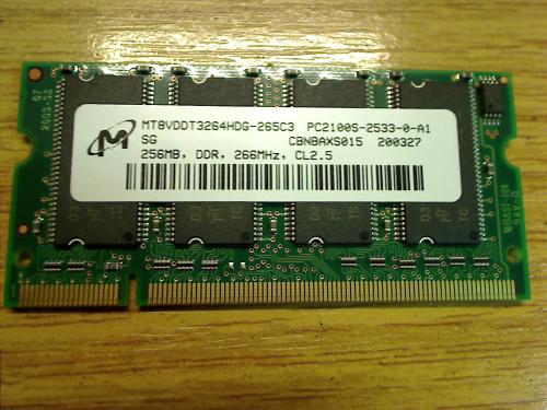 256MB DDR 266MHz CL2.5 MT8VDDT3264HDG-265C3 Acer Travelmate 243LC MS2138 240 250