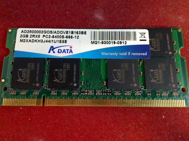 2GB DDR2 PC2-6400S A Data SODIMM Ram Memory Medion MD97000 W01