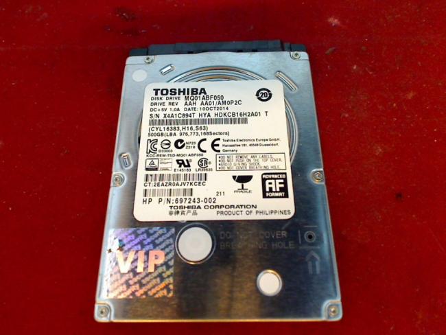 500 GB Toshiba MQ01ABF050 2.5" SATA HDD Festplatte HP Pavilion 17-f147ng
