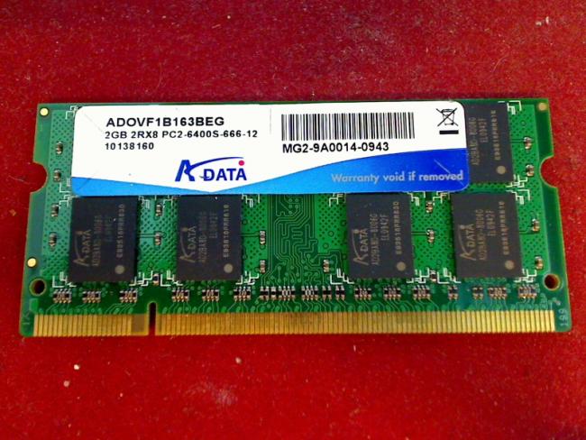 2GB DDR2 PC2-6400S A Data SODIMM Ram Memory HP dv5 - 1155eg