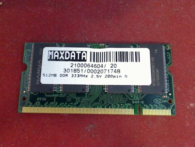 512MB DDR 333MHz SODIMM PC2700S Ram Speicher Memory Maxdata PRO 8100 IS