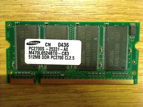 512 MB Ram Memory DDR PC2700 Gericom EGO 1580