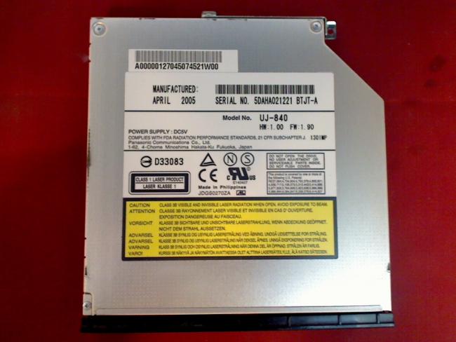 DVD Burner UJ-840 with Bezel & Fixing Toshiba Pro L10