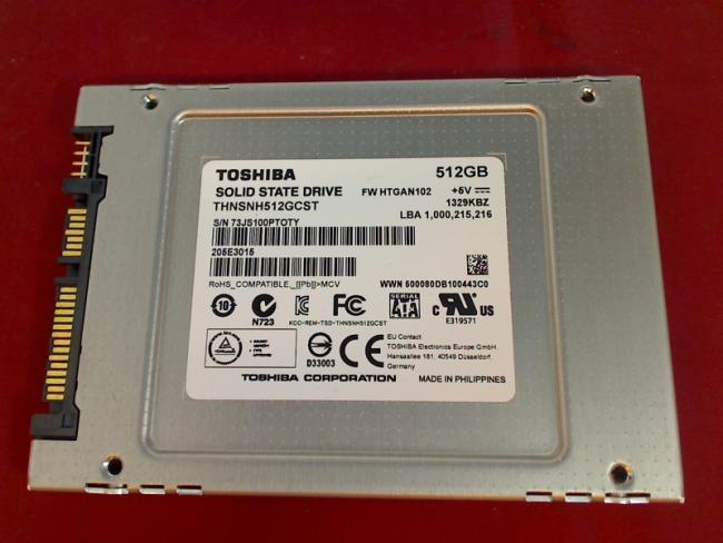 512 GB SSD SOLID STATE DRIVE THNSNH512GCST 205E3015 Toshiba Portege R700-19H
