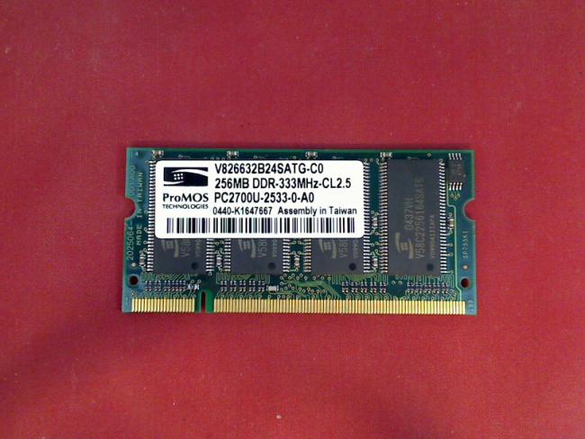 256MB DDR PC2700U 333MHz SODIMM RAM Memory Dell PP05L D600 (1)