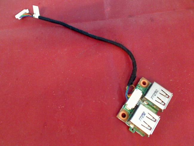 USB Port 2-Fach Board & Cables Medion MD96290 WIM2160 -2