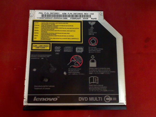 DVD Burner MULTI UJ-852 IDE with Bezel & Fixing Lenovo T61 6466