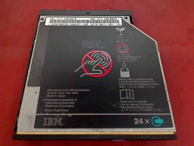 CD-ROM DRIVE XM-1702B with Bezel & Fixing IBM ThinkPad 600 Type 2645