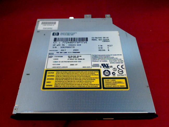 CD-RW/DVD Drive GCC-4241N with Bezel & Fixing HP Compaq nx9005 (1)