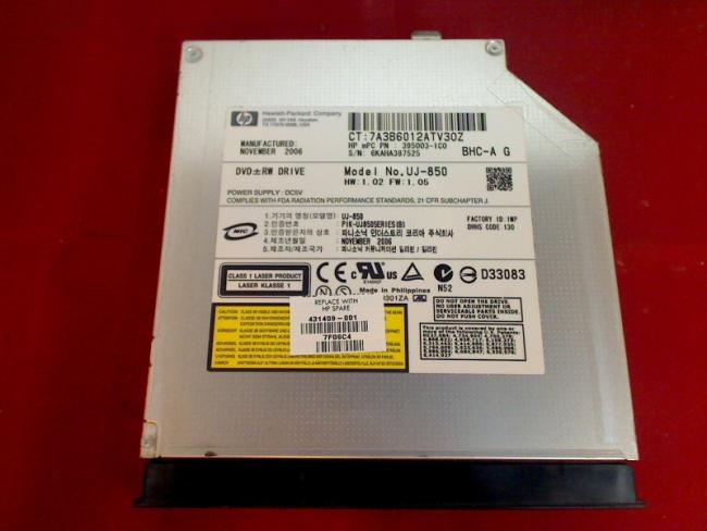 DVD Burner IDE UJ-850 with Bezel & Fixing HP DV6000 DV6167EA