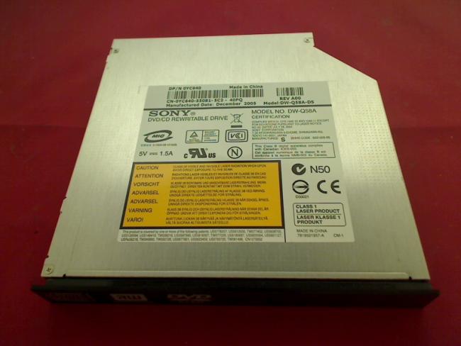 DVD Burner Sony DW-Q58A IDE with Bezel & Fixing Dell XPS M170 PP14L