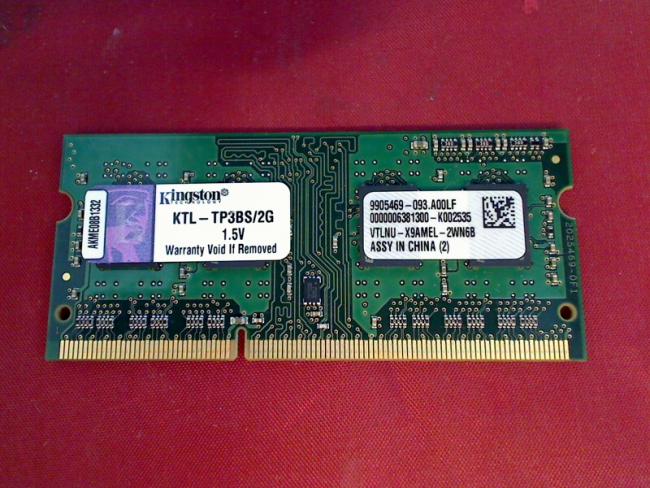 2GB DDR3 Kingston KTL-TP3BS/2G SODIMM Ram Memory Asus S56C