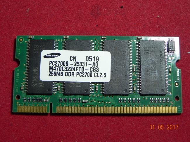 256MB DDR PC2700 Samsung SODIMM Ram Memory ASUS A4000