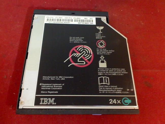 DVD ROM & Blende, mounting frames ULTRABASE 10L2149 IBM ThinkPad 570E 2644