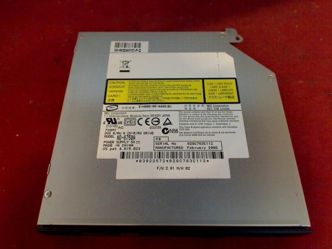 DVD Burner ND-6750A with Bezel & Fixing Acer Aspire 1360 MS2159