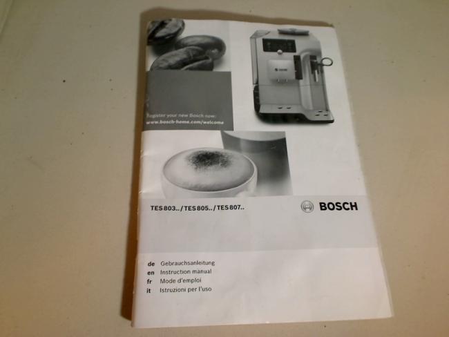 user manual Instruction manual Bosch VeroSelection 300