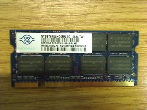 2GB Ram Arbeisspeicher PC2-5300 NANYA Acer 6930G - 584G25Mn ZK2