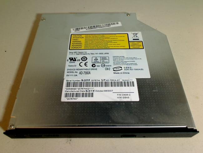 DVD Burner Writer Sony AD-7560A with Bezel Fixing Acer Aspire 5715Z (2)