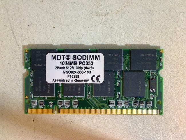 1GB DDR PC333 MDT SODIMM Ram Memory Toshiba SM30-344 SPM30