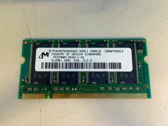 512MB DDR 333 PC2700S SODIMM MT RAM Memory Medion MD95300 (2)