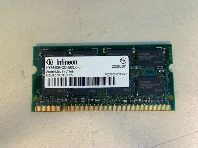 512MB DDR 333 Infineon SODIMM RAM Memory Acer 5000 ZL5