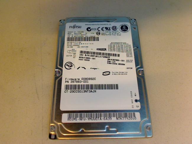 100GB Fujitsu MHV2100BH 2.5" SATA HDD Festplatte HP Compaq NC6320 (1)