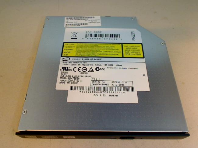 DVD Burner Writer ND-7550A Bezel Fixing Toshiba A100-775 (2)