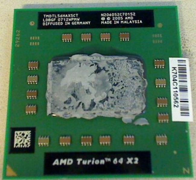 1.8 GHz AMD Turion 64 X2 TL56 TL-56 CPU Prozessor Targa Traveller 1777 X2