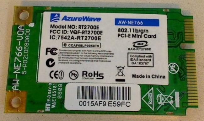 Wlan W-Lan WiFi Card Board Module board circuit board Medion MD96630 (2)