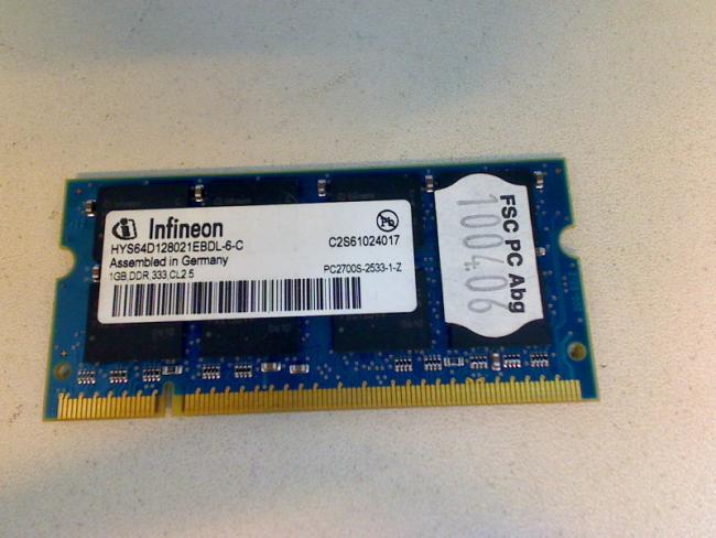 1GB DDR PC2700S Infineon SODIMM Ram Memory Fujitsu AMILO M1425 (1)