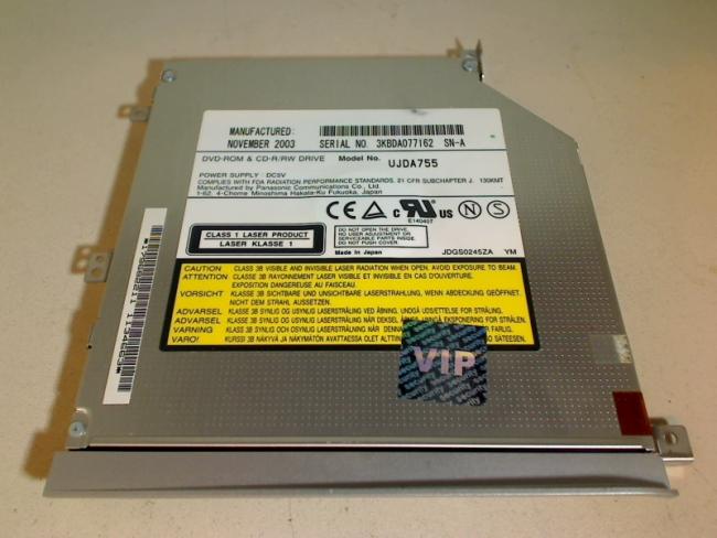 DVD-ROM & CD-R/RW Drive UJDA755 & Bezel & Fixing Sony Vaio PCG-Z1XEP PGC-5A2
