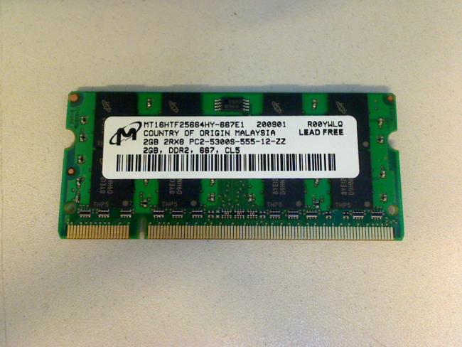 2GB DDR2 PC2-5300S MT SODIMM RAM Acer Aspire 6530G - 744G32Mn