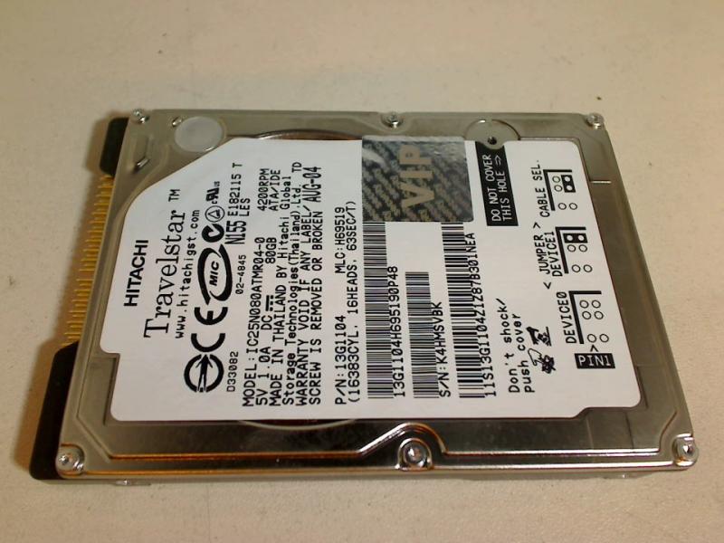 80 GB HITACHI IC25N080ATMR04-0 2.5" IDE HDD Sony VGN-A217M PCG-8R1M