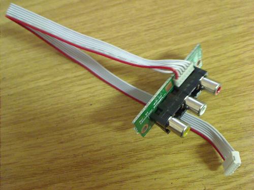 Video In L-Audio IN-R front circuit board Board Cable from Ellion DVR-950S Dual