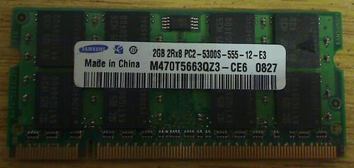 RAM-Speicher Samsung 2 GB 2Rx8 PC2-5300S-555-12-E3 M470T5663QZ3-CE6