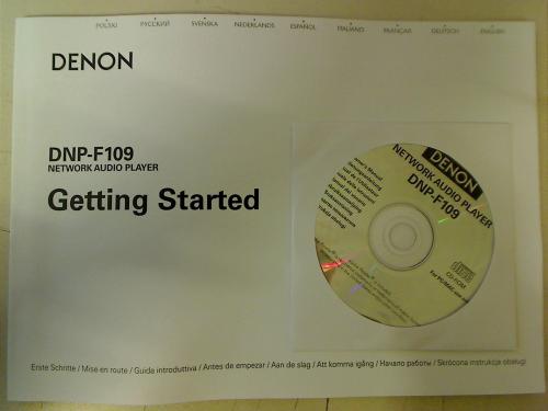 user manual & CD-Rom DENON DNP-F109