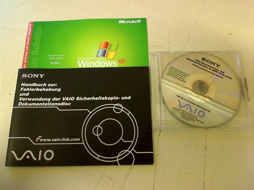 Recovery CD Handbuch user manual Sony PCG-9P8M PCG-K115S