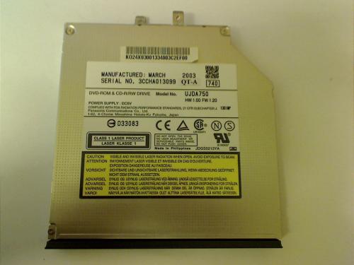DVD ROM CD-R/RW UJDA750 with Bezel & Fixing Acer Aspire 1310