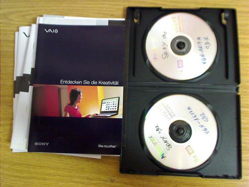 Manual Books Driver CDs for PCG-8U1M VGN-A617M
