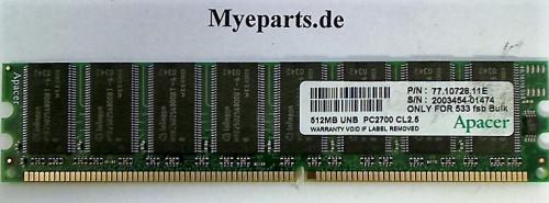512MB PC2700 Apacer Ram Memory Memory Gericom Hummer