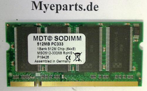 512MB DDR PC333 SODIMM MDT Ram Memory Memory HP Compaq nc6000