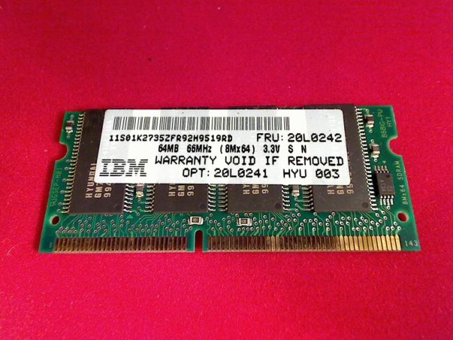 64MB 66MHz SD-Ram SODIMM Memory IBM 570 2644