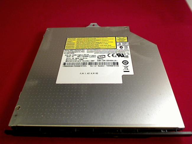 DVD Burner AD-7540A with Bezel & Fixing Fujitsu Siemens Pa 2548