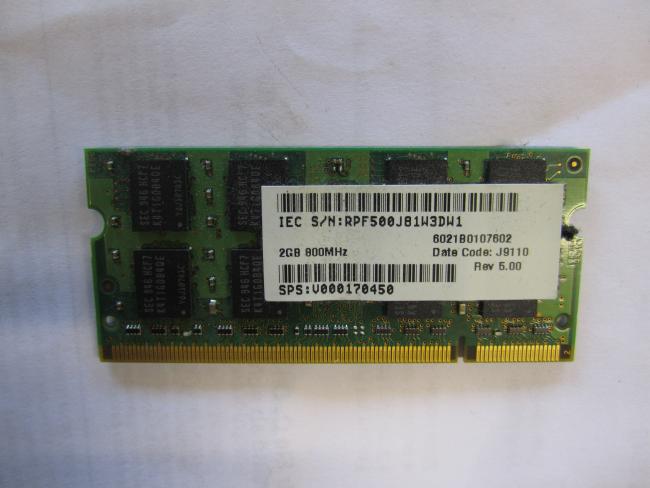 2x 2GB RAM Memory 2Rx8 Toshiba Satellite L350