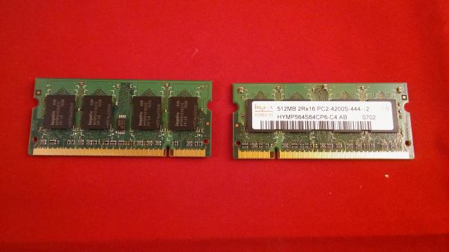 2x RAM Memory 512MB 2Rx16 Medion MD 98200