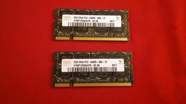 2x RAM Memory 2GB 2Rx8 MSI MS 1683