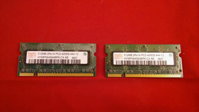 2x RAM Memory 512MB 2Rx16 Toshiba Satellite A100-727